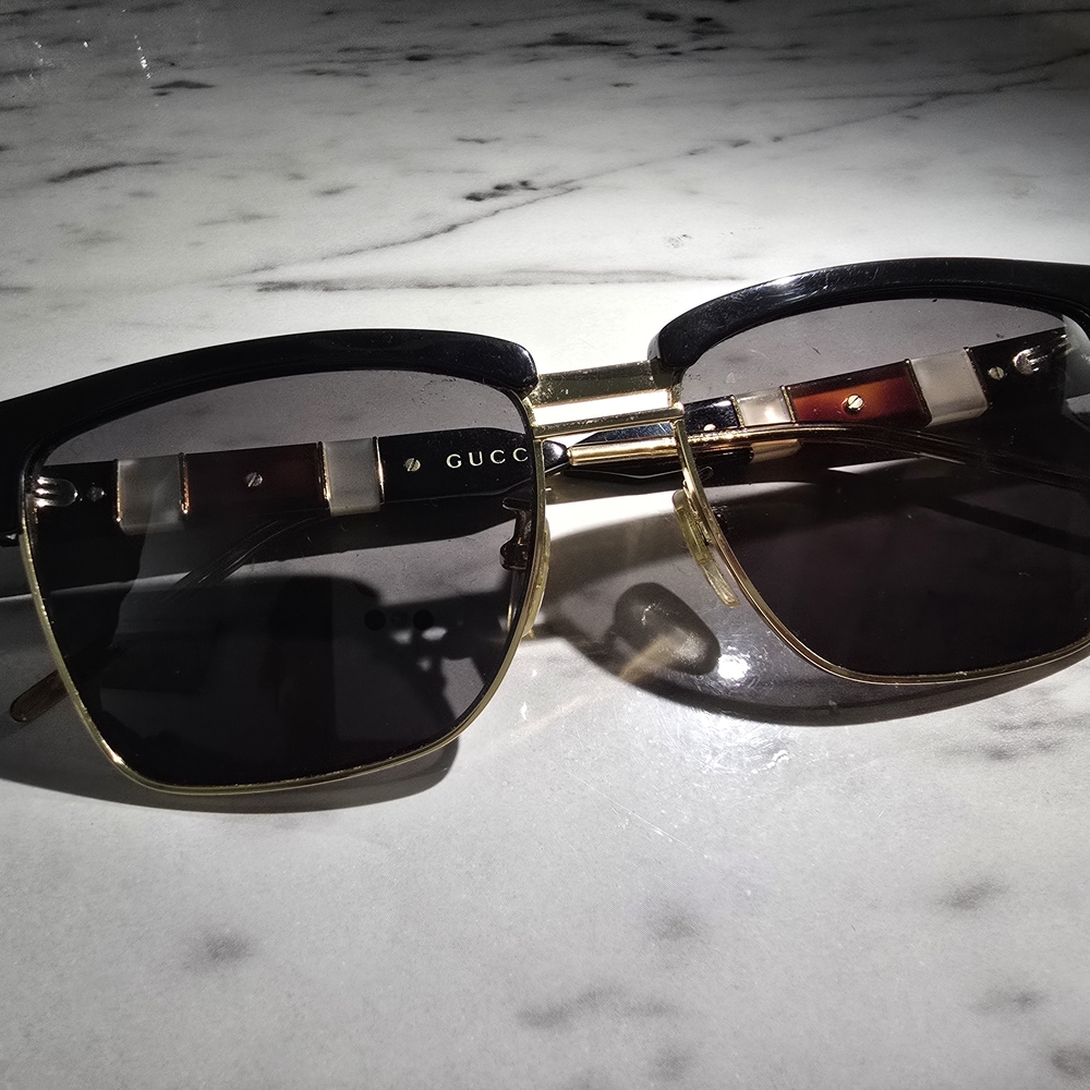 Gucci Black and Gold Sunglasses - GG0603S - Used - Picture 11 of 11